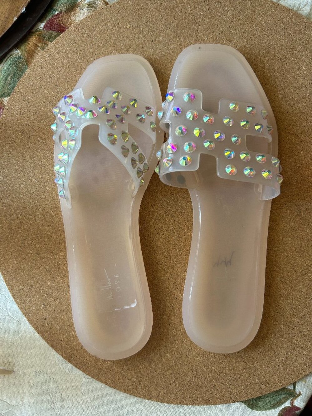 nicole miller rubber spike sandles